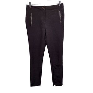 Marc New York Women's Size 4 Stretch Jeggings Black Pants Wide Button up+ Zip